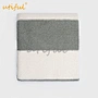 Waffle and stripe half-plush knit throw